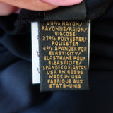 Donna Karan Clasp-Embellished Midi Dress Navy Draped Jersey Size Large NEW