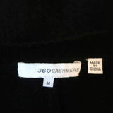 360 Cashmere Pointed-Hem Sweater Black Size Medium Dolman Sleeve Pullover - Celebrity Owned