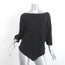 360 Cashmere Pointed-Hem Sweater Black Size Medium Dolman Sleeve Pullover