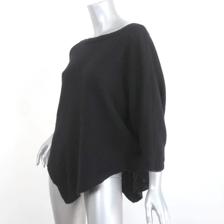 360 Cashmere Pointed-Hem Sweater Black Size Medium Dolman Sleeve Pullover - Celebrity Owned