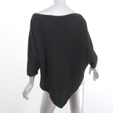 360 Cashmere Pointed-Hem Sweater Black Size Medium Dolman Sleeve Pullover - Celebrity Owned