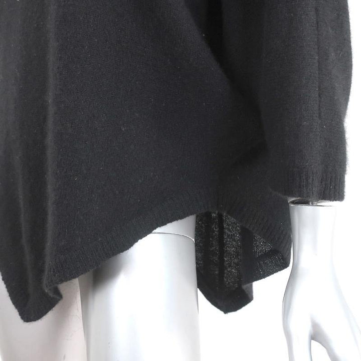 360 Cashmere Pointed-Hem Sweater Black Size Medium Dolman Sleeve Pullover - Celebrity Owned