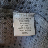 360 Cashmere Sweater Blue Perforated Knit Size Small Raglan Pullover - Celebrity Owned