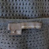 360 Cashmere Sweater Blue Perforated Knit Size Small Raglan Pullover - Celebrity Owned