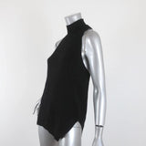 360 Cashmere Turtleneck Top Logan Black Size Extra Small Sleeveless Sweater - Celebrity Owned