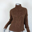 360 Sweater Alexia Brown Cable Knit Size Extra Small Turtleneck Pullover NEW