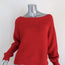 360 Sweater Emilia Red Cotton Knit Size Medium Lace-Up Side Pullover NEW