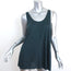 Helmut Lang Asymmetric-Back Tank Teal Jersey Size Small Scoop Neck Top