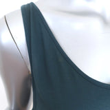 Helmut Lang Asymmetric-Back Tank Teal Jersey Size Small Scoop Neck Top