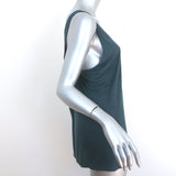 Helmut Lang Asymmetric-Back Tank Teal Jersey Size Small Scoop Neck Top