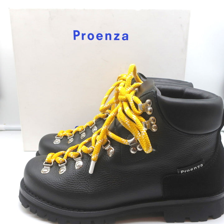 Proenza Schouler Hiking Boots Black Leather &amp; Suede Size 41 Lace-Up Ankle Boots