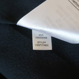 Vince Satin Popover Blouse Navy Silk Size Small Short Sleeve Tunic Top NEW