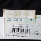 Valentino Tie-Sleeve Top Navy Draped Knit Size Medium NEW