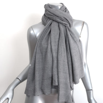 360 Sweater Scarf Gray Linen Shawl NEW