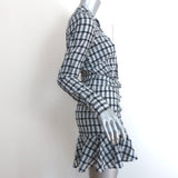 Veronica Beard Jeans Wrap Mini Dress Sherry White/Navy Gingham Size Extra Small