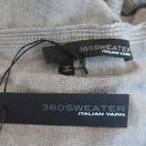 360 Sweater Scarf Gray Linen Shawl NEW