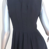 Thakoon Sleeveless Mini Dress Black Stretch Wool Size 4