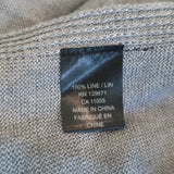 360 Sweater Scarf Gray Linen Shawl NEW