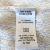 Theory Sleeveless Top Koronee Sag Harbor White Ribbed Knit Size Medium