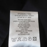 Theory Zip-Front Mini Dress Torma Black Stretch Cotton Size 6 Short Sleeve