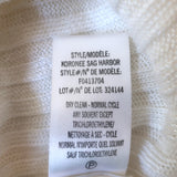 Theory Sleeveless Top Koronee Sag Harbor White Ribbed Knit Size Medium