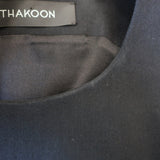 Thakoon Sleeveless Mini Dress Black Stretch Wool Size 4