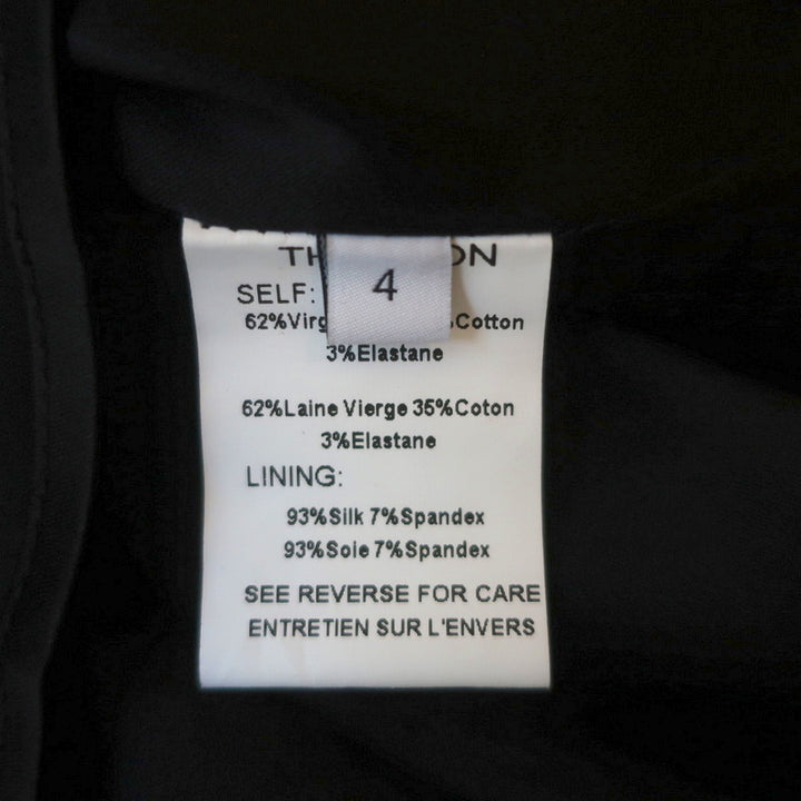 Thakoon Sleeveless Mini Dress Black Stretch Wool Size 4
