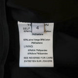 Thakoon Sleeveless Mini Dress Black Stretch Wool Size 4