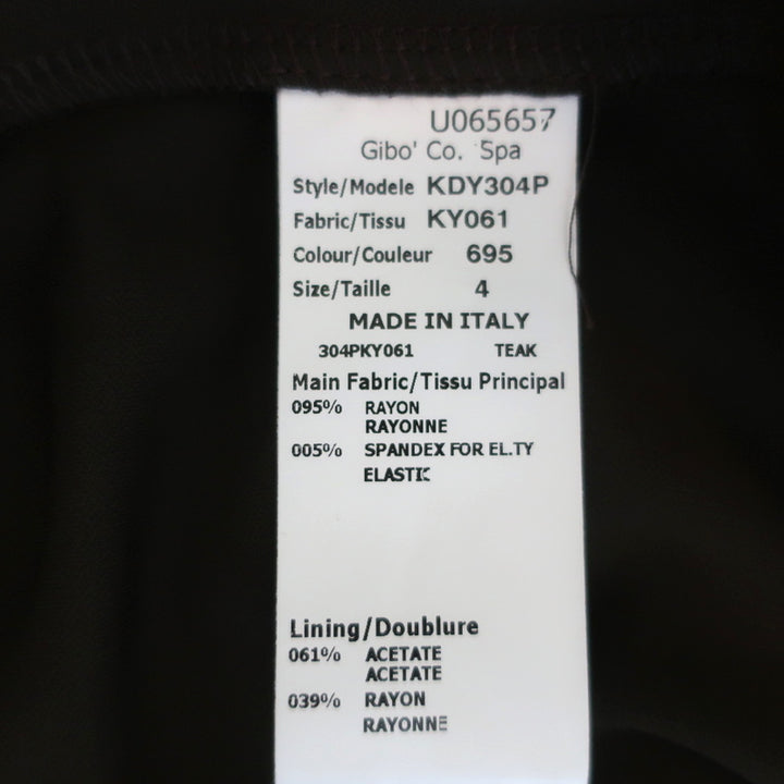 Michael Kors Collection Leather Strap Halter Top Dark Brown Jersey Size 4 NEW