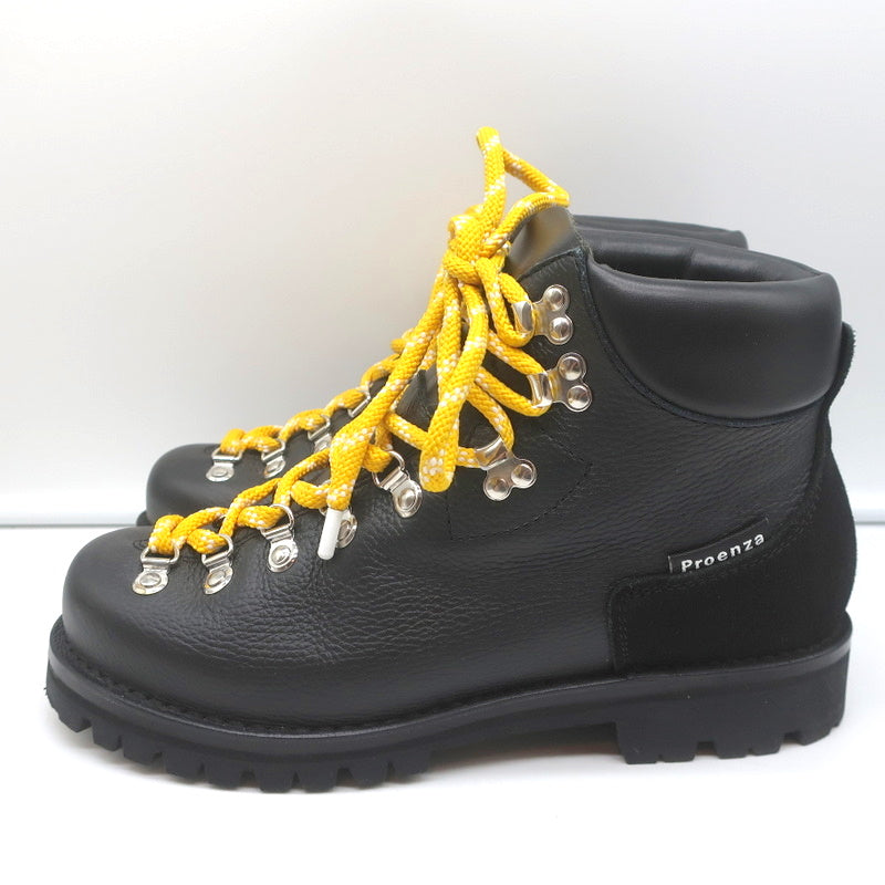 Proenza Schouler Hiking Boots Black Leather &amp; Suede Size 41 Lace-Up Ankle Boots