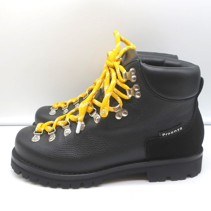 Proenza Schouler Hiking Boots Black Leather &amp; Suede Size 41 Lace-Up Ankle Boots