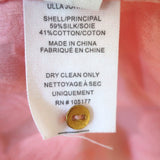 Ulla Johnson Blouse Sandrine Pink Floral Fil Coupe Size 2 Long Sleeve Top