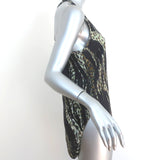 IRO Racerback Tank Top Finn Black Printed Silk Size 36 Sleeveless Blouse
