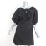 Giambattista Valli Bow Dress Black Wool-Silk Crepe Size 42 Puff Sleeve Mini