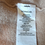 Vince Sweater Peach Cashmere-Linen Size Extra Small Crewneck Pullover NEW