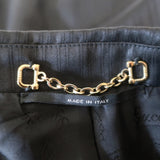 Gucci Blazer Black Tonal Striped Wool Satin Size 44 One-Button Suit Jacket