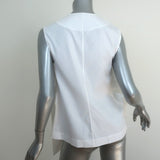 Diane Von Furstenberg Waist-Tie Top White Size Extra Small Sleeveless Blouse