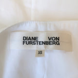 Diane Von Furstenberg Waist-Tie Top White Size Extra Small Sleeveless Blouse