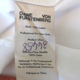 Diane Von Furstenberg Waist-Tie Top White Size Extra Small Sleeveless Blouse