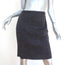 Christian Dior Pencil Skirt Black/Navy Metallic Knit Size US 6