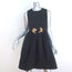 No. 21 Beaded Bird Dress Black Taffeta Size 40 Sleeveless Fit & Flare