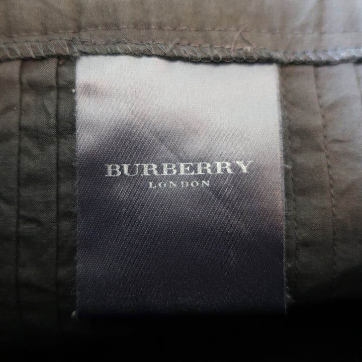 Burberry Pleated Skirt Black Pintucked Cotton Size US 8