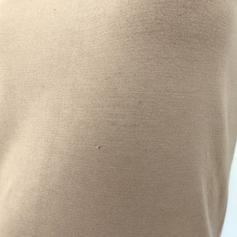 Gucci Sleeveless V-Neck Top Camel Stretch Silk Knit Size Medium