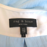 Rag & Bone Victor Sleeveless Blouse Sky Blue Crinkled Silk Size Extra Small
