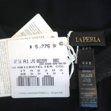 La Perla Circle Sequin Dress Black Silk Chiffon Size US 4 Long Sleeve Shift NEW