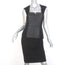 Bailey 44 Sleeveless Peplum Dress Black Faux Leather-Paneled Jersey Size Medium