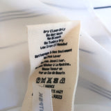 L'Agence Kay Cowl Neck Tank Top White Striped Silk Satin Size Extra Small