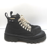 Proenza Schouler City Lug Sole Ankle Boots Black Nylon Size 41