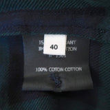 Isabel Marant Etoile Henley Shirt Navy/Green Plaid Size 40 Long Sleeve Top