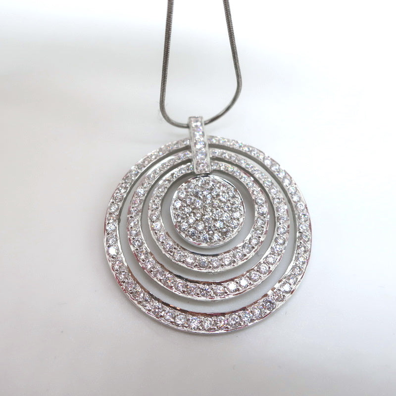 Erwin Pearl Circles of Love CZ Pave Pendant Necklace Sterling Silver